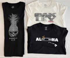 3 pack, Oakley, Hawaii T-shirts, Size Large