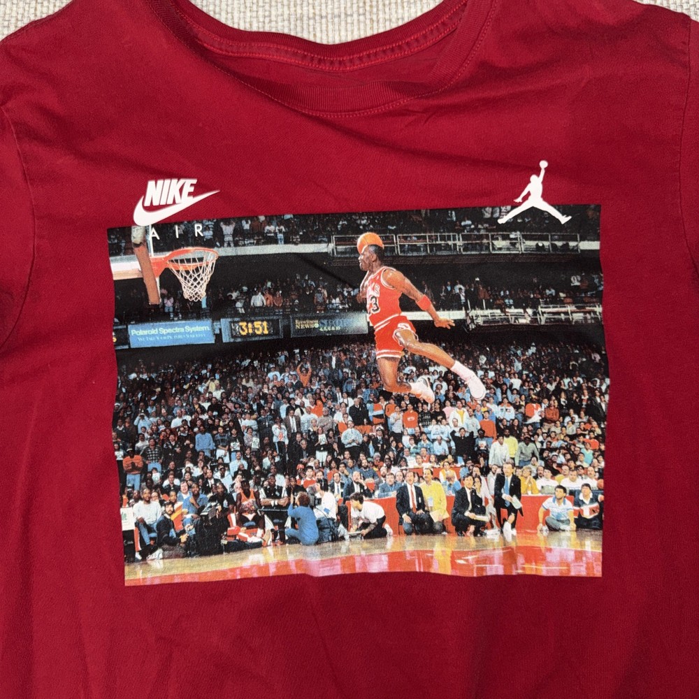 Nike Air Jordan 1988 Dunk Contest 3:51 Michael Jordan Graphic Tshirt Mens Medium
