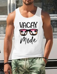 Tank Top for Men Beach Men’s Tank Shirts Tank Tops Men Summer Sunglasses Grap…