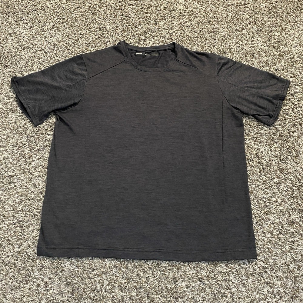 REI Co-Op Shirt Men’s L Dark Gray Tagless Short Sleeve Shirt Outdoor Hiking Walk