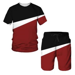New Men’s Sets 3d Tracksuit Summer Fashion Clothes for Man Tshirt Shorts 2 Piece