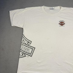 Harley Davidson Speedway Shirt Mens Large White Pat Rogers Concord NC Logo