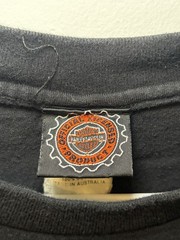Vintage Harley-Davidson Australia Men’s L Black Eagle Logo Graphic T-Shirt