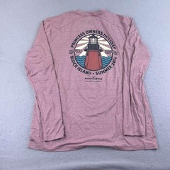 Princess Yacht Holiday Shirt Mens XXL Pink Crew Neck Long Sleeves Tee NWT