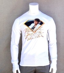 New Diamond Supply Co. X Micheal Jackson Thriller L/S Mens White T Shirt
