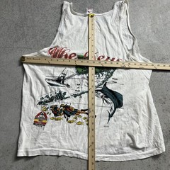 Vintage 90s Key West Map Tank Top Shirt Sz. XL Florida Vacation Summer USA Made