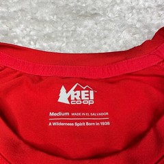 REI Co-op Shirt Mens Medium Red Short Sleeve Tee Performance Tee Wicking