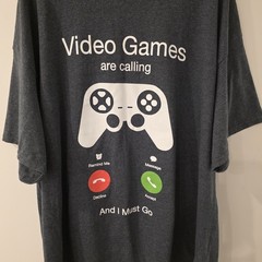 Video Games T-Shirt Video Games Are Calling And I Must Go T-Shirt Gray Mens 3XL