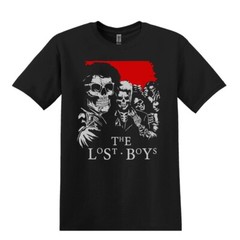 The Lost Boys Skull Movie Horror T-Shirt Black S-3XL