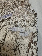Vtg Distressed T Shirt Adult XL Blue Nature 90s Single Stitch Night Camp Wolves