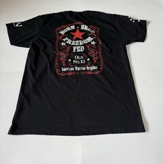 American Warrior Graphic T Shirt XL Black Born Bred Freedom USA Made