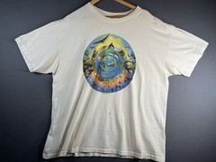 VTG 90s Human-i-Tees White Short Sleeve Shirt Sz XXL Nature Ecosystem Animals