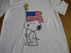 NWT Peanuts Snoopy & Woodstock Patroit Graphic T-Shirt,Unisex Large