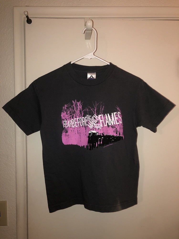 VTG 2004 Fear Before The March Of Flames Art Damage Hardcore Band T-Shirt Sz XS