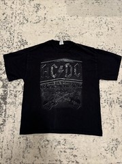 AC/DC Back In Black T-Shirt Mens Sz Large Delta Pro Weight Tag