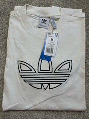 Adidas Outline Embroidered Trefoil Logo Men’s Casual T-Shirt Cloud White Size M
