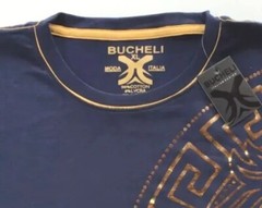 Men’s Bucheli Cotton T Shirt,Italian Style,Slim Fit,Stretch L XL….A13.A