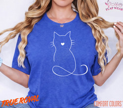 Unisex Minimalist Cat Heart T SHIRT,T shirt women,T shirt men,T shirt vintage