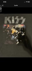 Kiss Rock Band Graphic Spell out Black T Shirt grunge Size XXL – Flaws 2xl