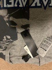 Makaveli Branded Tupac Shakur Graphic Print Crew Neck T-Shirt XXL Gray Cotton