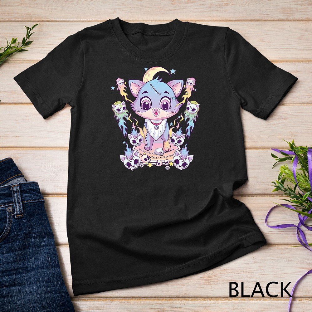 Pastel Goth Creepy Occult Cat Ouija Board Kawaii Menhera Unisex T-shirt