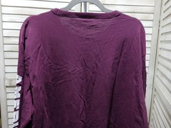 American Eagle Mens Shirt Size XL Tall Burgandy Long Sleeve Logo Front Pocket