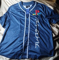 Super Rare PLAYSTATION Logo Button Up Baseball Style Men’s Jersey Size XXL L@@K