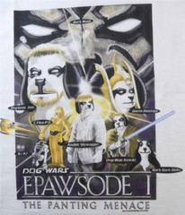 Star Wars Epawsode I Episode Big Dogs T Shirt 5X 6X White Panting Menace New