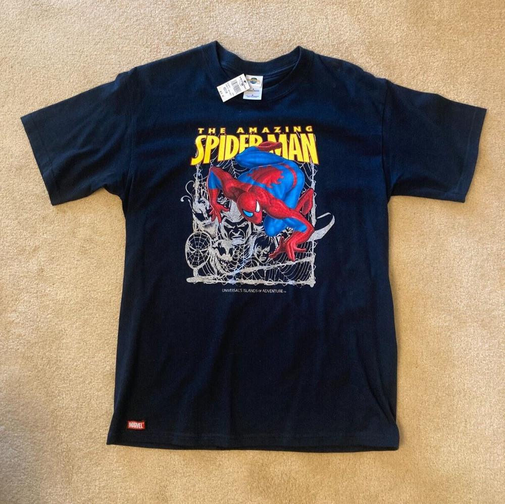 Marvel Spider-Man BRAND NEW! Universal Studios T-Shirt Black Mens Medium NWT