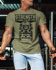 077. Strength Earned Workout T-Shirt