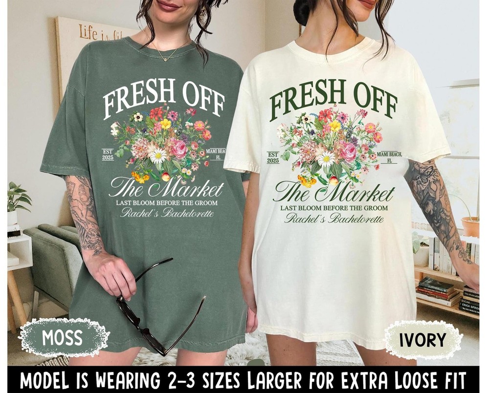 Floral Bachelorette Party Shirt Farmers Market Bridal Shower Tee