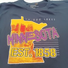 Goldtoe T Shirt Mens 2XL Black Minnesota Est 1858 Tee