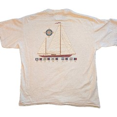 Panama Jack Men’s White Nautical Graphic Logo Crew Neck Cotton Knit Tee XL