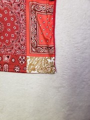 Maxi Milian N Y Men Shirt Large Red Bandana Patchwork Cotton B Short Sleeve T