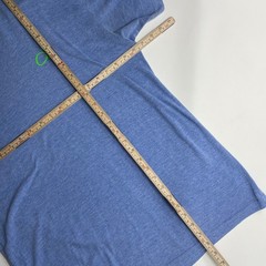 American Apparel Men Blue The Track Shirt Tri-Blend Crewneck Tee L USA Made Rare