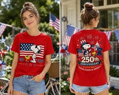 Snoopy America 250th Anniversary Shirt Peanuts 1776 2026 Patriotic Tee 4th of Ju