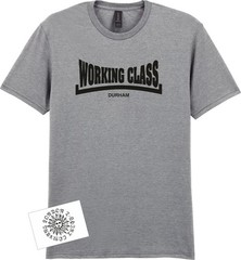 Working Class Logo T-Shirt – Customise The Town Name, Retro, Punk, Various Cols