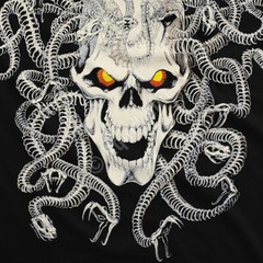 FANTASY-MEDUSA -SKULL-SNAKES-2 SIDED-T-SHIRT S-M-L-XL-XXL Horror-Scream