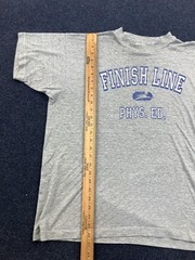 Vintage Finish Line Phys Ed Shirt Mens XL Gray Fruit Of The Loom 90s Tee
