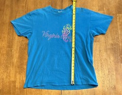 Vintage 90s Virginia Beach T Shirt Medium Single Stitch Seagorse Colorful