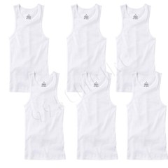 6 Pack Men Tank Top Black/White/Grey 100% Cotton Undershirt Ribbed A-Shirt
