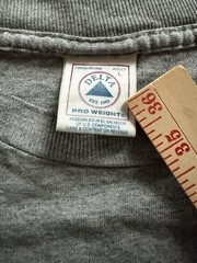 VTG Delta Pro Weight Chicago Blackhawks Logo Gray Cotton Knit LS Tee Men’s L