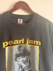 Vintage 1992 Pearl Jam Choices Lollapalooza Exclusive Shirt Yellow Text