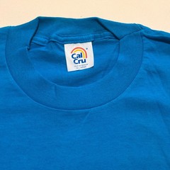 Vintage Cal Cru Blanks Adult XL Blue Short Sleeve 50/50 T-Shirts Lot of 2 NOS -2