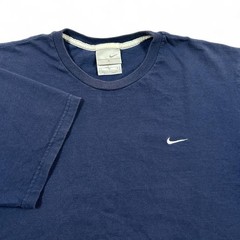 Vintage y2k Nike Mini Swoosh Embroidered Graphic Shirt Men’s Size Large Blue