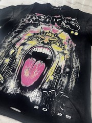 Hellstar Black Logo Graphic Print Crew Neck Short Sleeve T-Shirt Men’s L