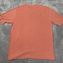 Claiborne Mens Ribbed T-Shirt Salmon Crewneck Short Sleeve Size Medium