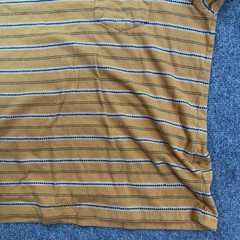 Corridor New York Shirt Mens Medium Yellow NYC Stripe Pocket Tee India Jersey
