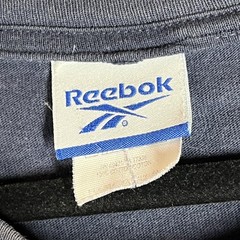 Reebok Shirt Mens L Blue Diagonal Graphic Logo Big Side Print Sport Tee