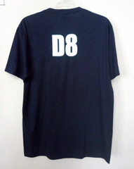District Perfect Tri Graphic Print Short Sleeve T Shirt Navy Blue Comfy Size M
